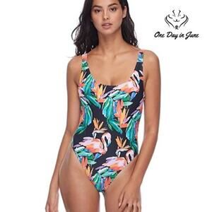 Eidon Jenny High Hip Scoop Back One Piece Swimsuit Size XS